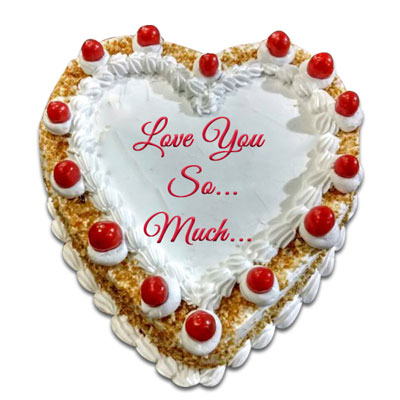 "Heart shape butterscotch cake - 1kg - Click here to View more details about this Product